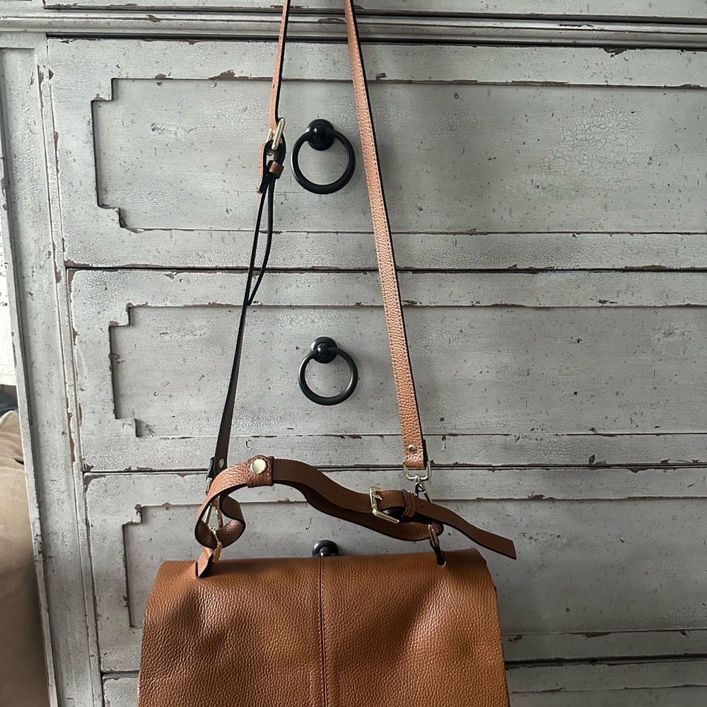 Brown Leather Crossbody Bag La Via